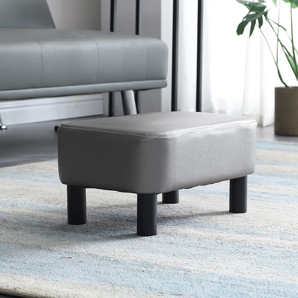 

Nordic Cheap Pedicure Stools Black Wood Legs Piano Grey Pouffe Foot Rest Stools Storage Under Desks Arredamento Indoor Furniture