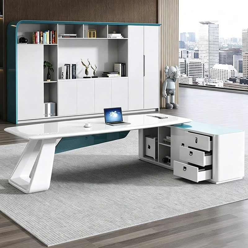 Boss Table Simple Modern Light Luxury Cross-border Paint President Table Fashion Combination Head Desk Manager Supervisor Desk