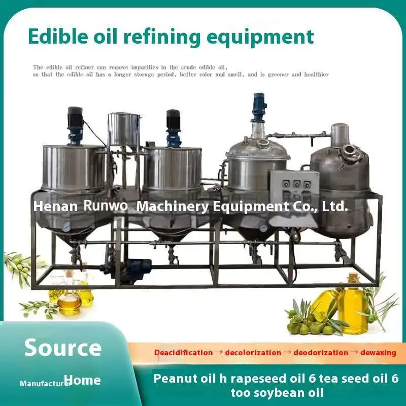 

Small scale edible oil refining equipment,peanut,rapeseed,soybean oil,walnut oil,sunflower seed oil refining production line