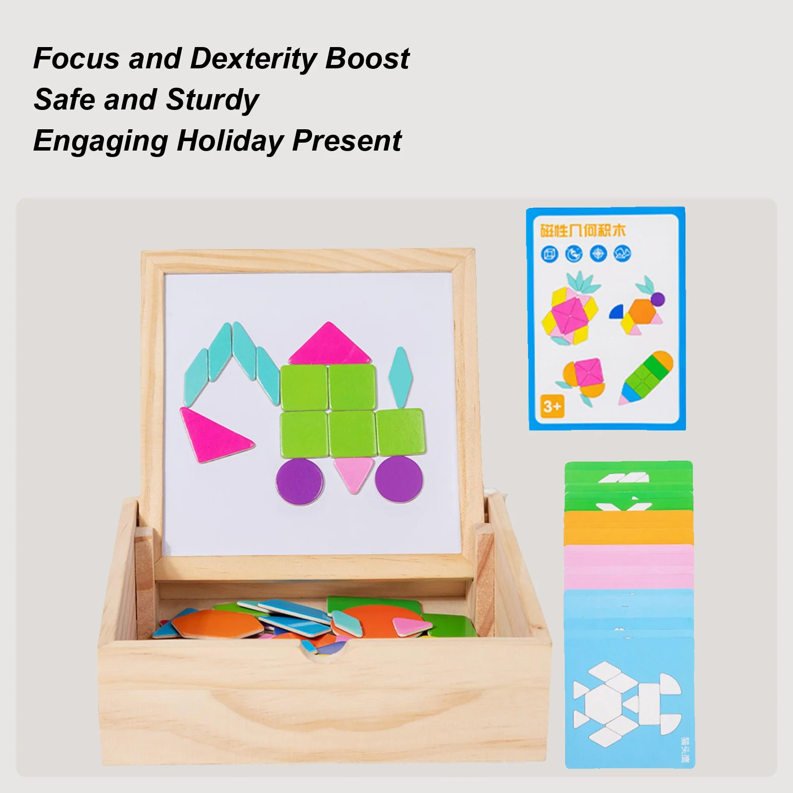 

Танграм магнитная деревянная игрушка для раннего образования, геометрическая головоломка для малышей, детский сад, дети, мальчики, девочки, студенты, дом