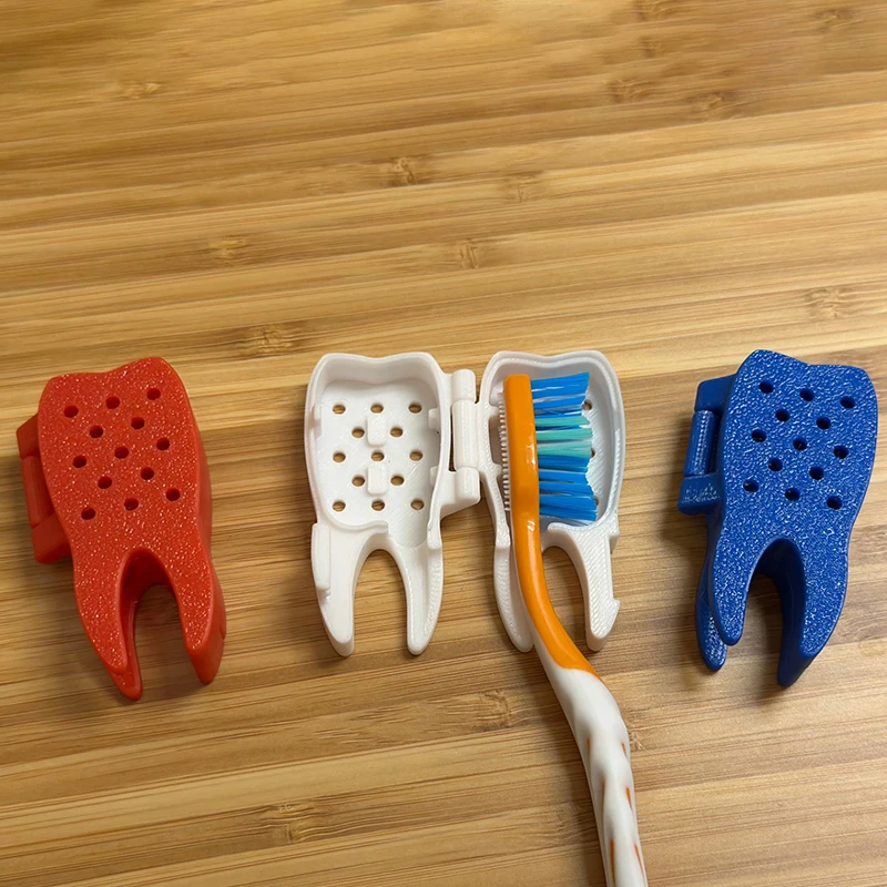 1/3/6PCS Tooth Shape Design Toothbrush Covers Portable Toothbrush Holders Mini Toothbrush Head Storage Box For Travel Commuting
