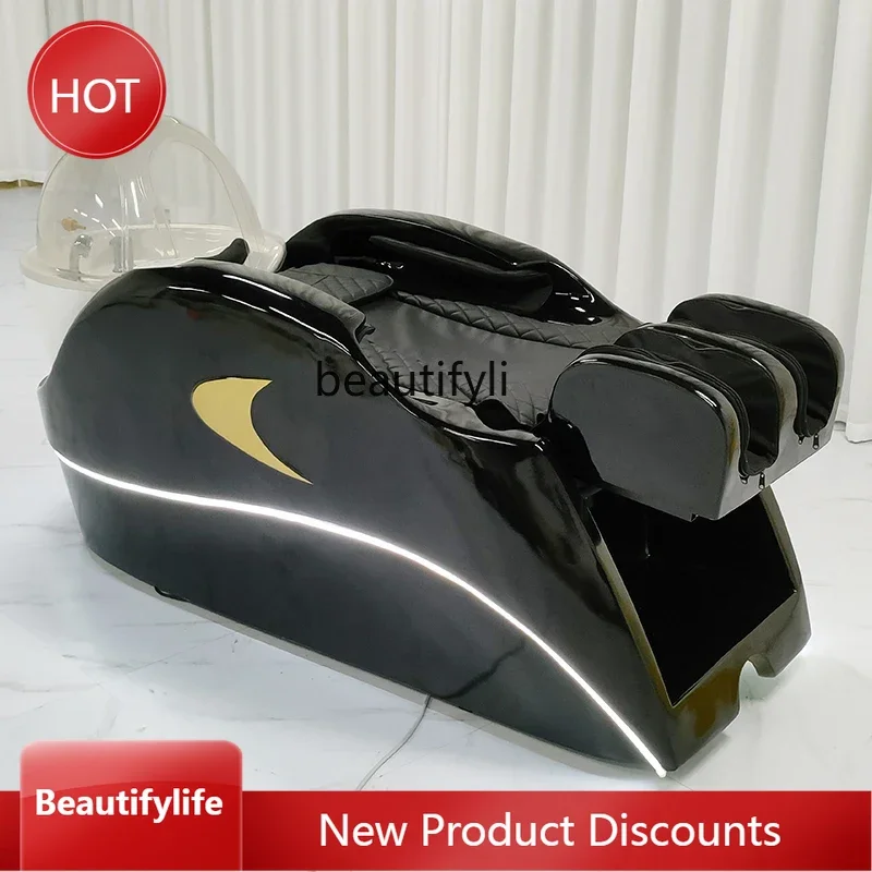 

xzHigh-End WaterCirculationAutomatic Intelligent Electric Massage Shampoo Bed Barber Shop for Hair Salon Full Body Heating Massa