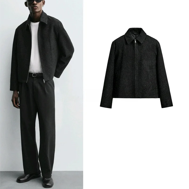 

Осень-зима, новая мужская застежка-молния, яркая Tead Long Sve с воротником или Jaet, молодежная повседневная подставка из полиэфирного волокна