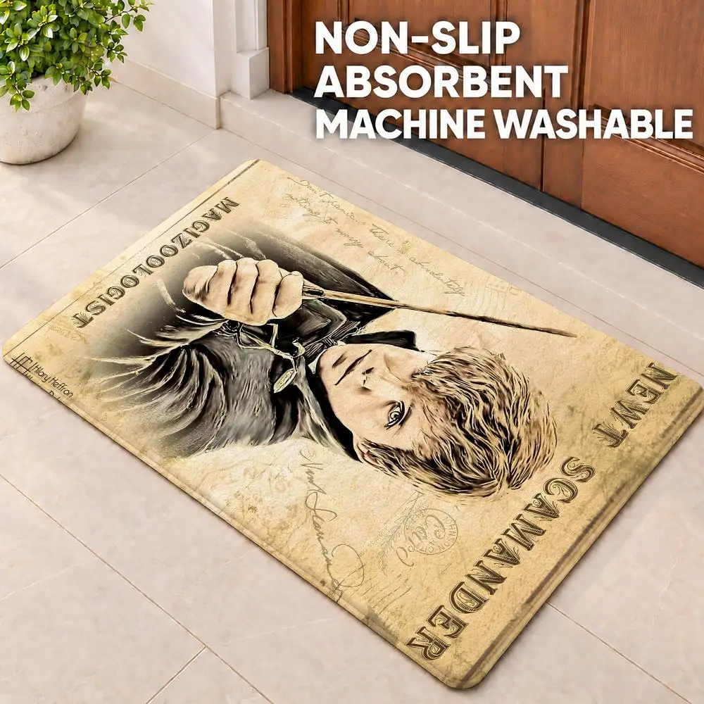 movie Fantastic Beasts Floor Mat Doormat Non-Slip Floor Mat Rug for Bathroom Kitchen Entryway Indoor Outdoor Home Decor
