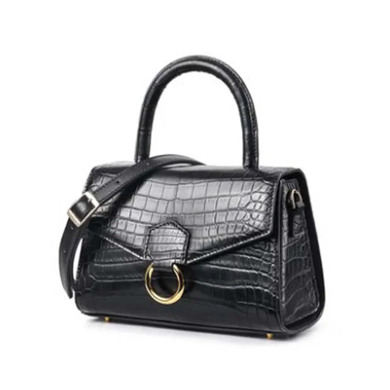 

ouluoer импортная новая женская сумка из крокодиловой кожи, модная сумка из крокодиловой кожи, женские черные женские сумки с клапаном