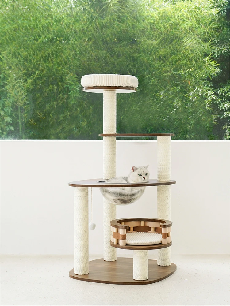 

Cat Climbing Frame Cat Nest Tree Integrated Solid Wood Climbing Shelf Does Not Cover an Area of Cat Supplies Complete Collection