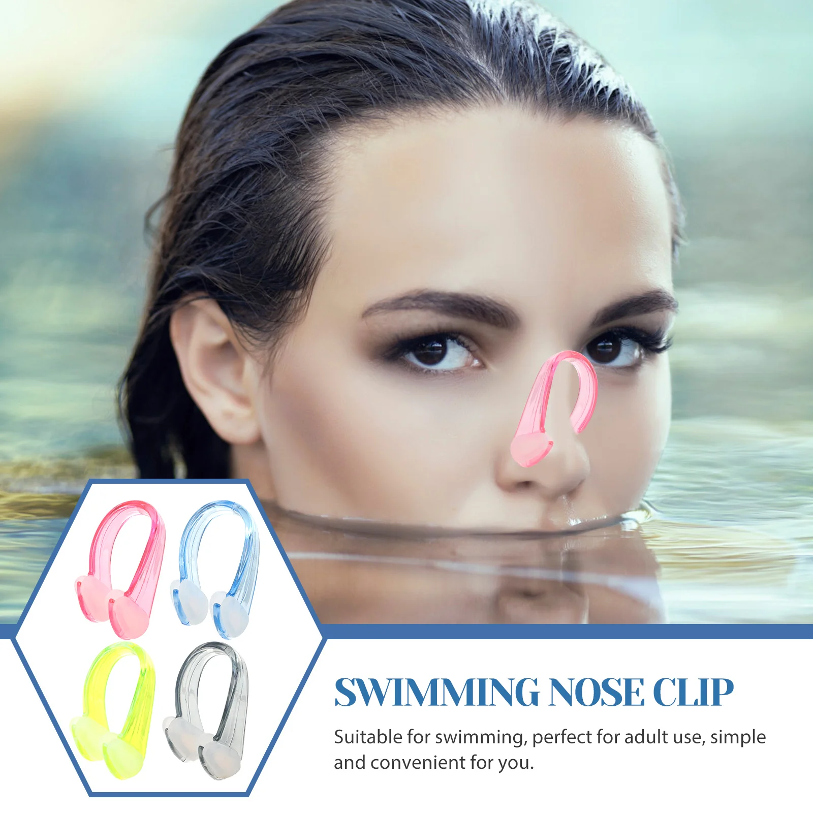 

Waterproof Nose Clip Swimming Accessories Clamp for Plugs Pegs Pool Clips Cover