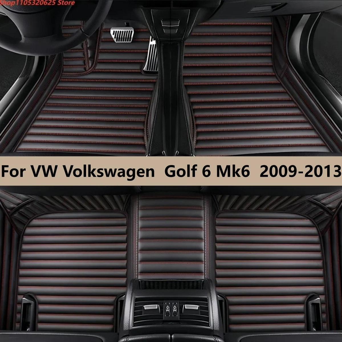 

For VW Volkswagen Golf6 Golf 6 Mk6 2009 2010 2011 2012 2013 Custom Car Floor Mats Auto Carpet Interior Accessories