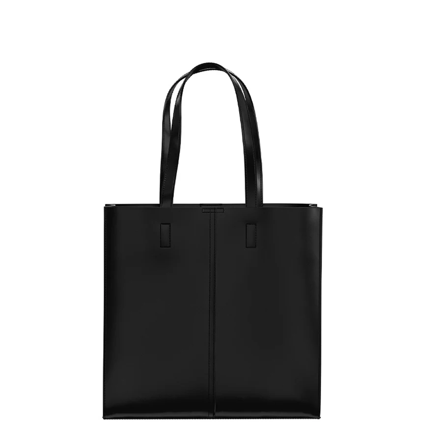 

Новая модная черная сумка из мягкой кожи, большая вместительная женская сумка, повседневная сумка на плечо с застежкой, элегантные дорожные сумки для покупок