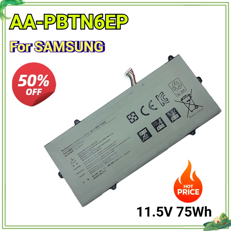 

AA-PBTN6EP Laptop Battery for SAMSUNG 900X5T 900X5T-X78L 900X5T-X01 900X5T-X02 900X5T-X05 Replacement Battery 11.5V 75Wh Bateria