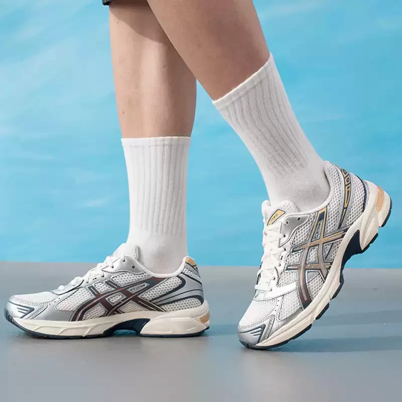 Asics GEL-1130 Retro Beige Silver Mesh Casual Dad Shoes Hombres Mujeres Zapatillas con amortiguación 1203A609-109