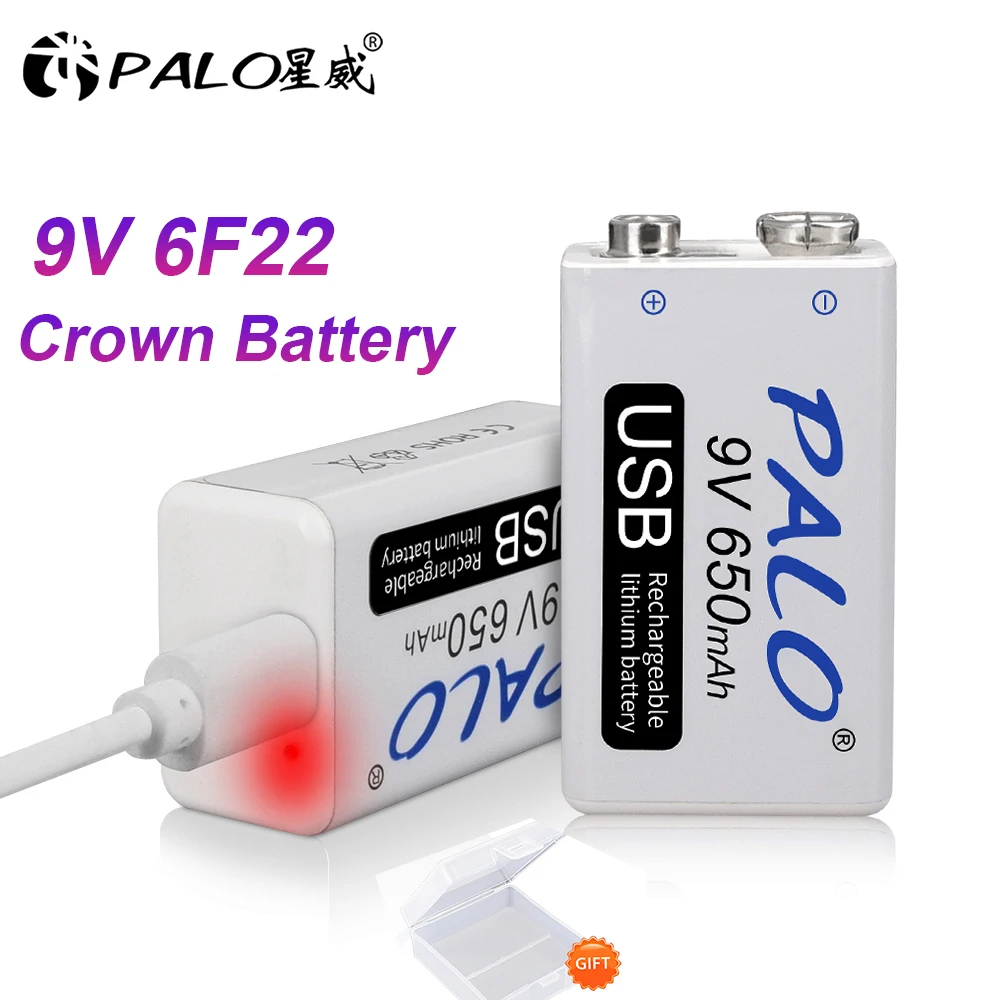 Akumulator 9 V 6 f22 650mAh Micro USB 9-woltowe akumulatory litowo-jonowe 9 v do multimetru KTV mikrofon wykrywacz metalu