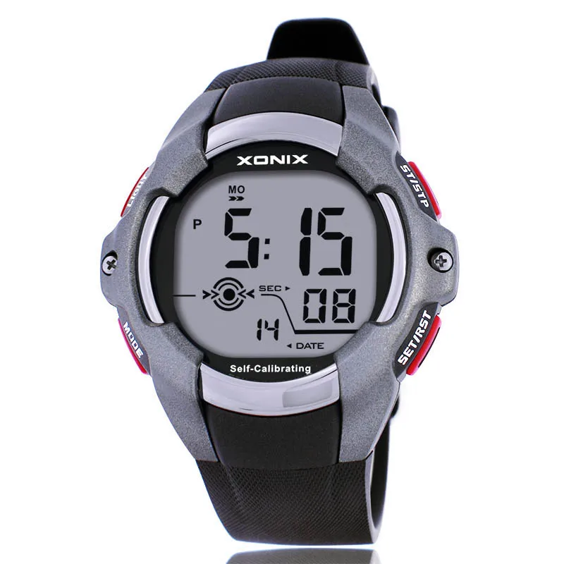 XONIX Semi Intelligent Multifunctional Sports Student Alarm Clock Night Light Timer  Waterproof 100M  Electronic Watch CGT