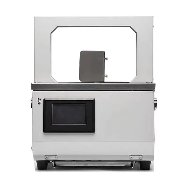 customized Automatic Strapping Machine Opp Hot Melt Supermarket Vegetable Baler For Sausage Food Tape Strapping Binding Machine
