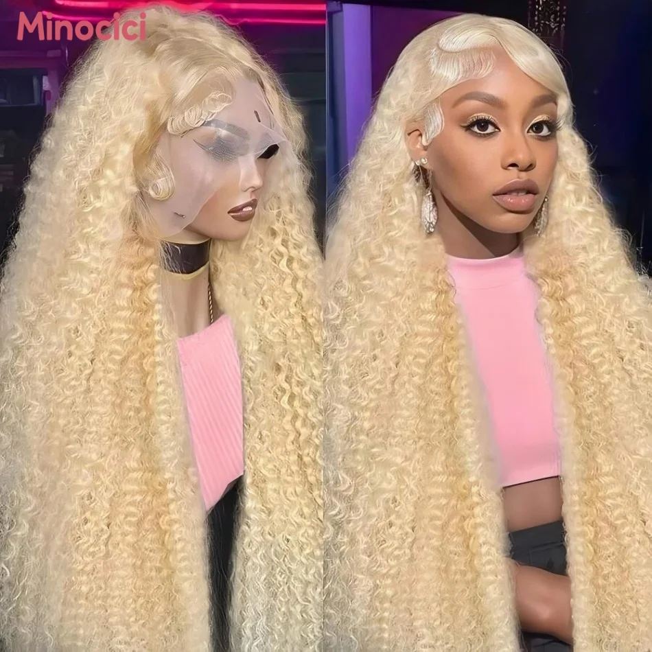 

30 38 Inch Deep Wave 613 Blonde 13x6 Hd Lace Front Human Hair Wigs Brazilian Colored Curly 13x4 Lace Frontal Wigs 250 Density Pre Plucked Hair