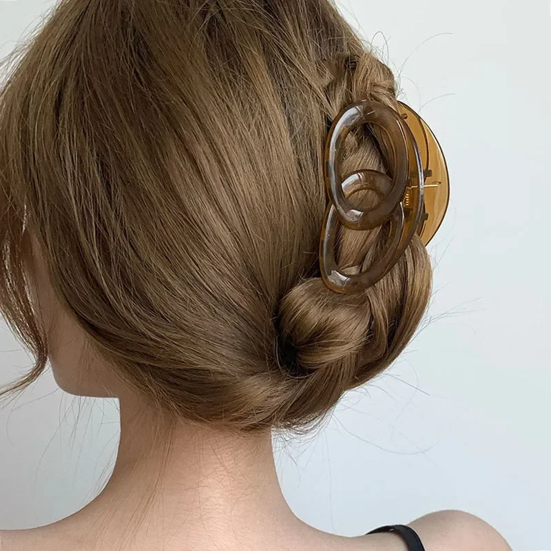 

8cm Long Plastic Hair Clips Hair Claw Crab for Girls and Women