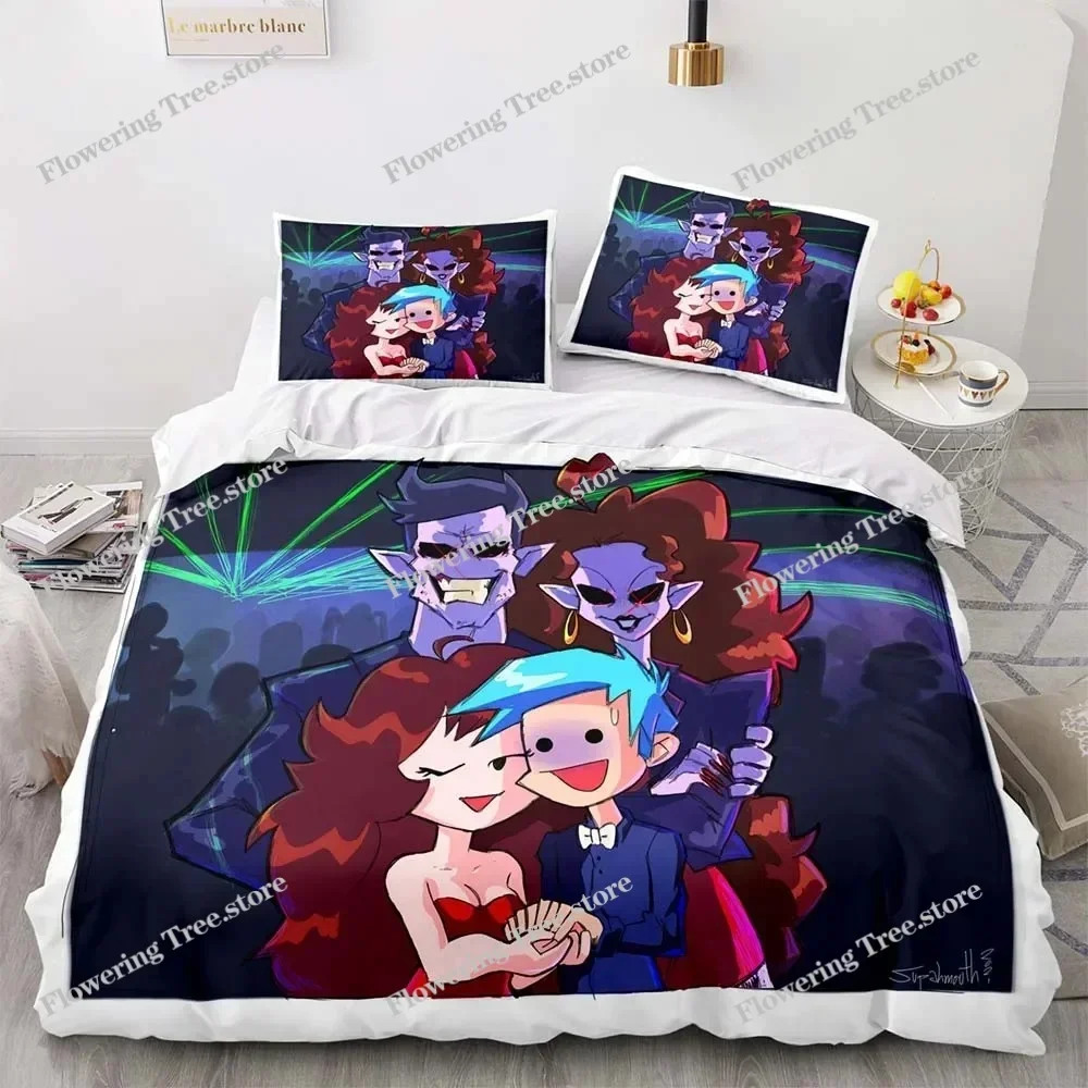 Game Friday Night Funkin Bedding Set Boys Girls Twin Queen Size Duvet Cover Pillowcase Bed Kids Adult Home Textileextile