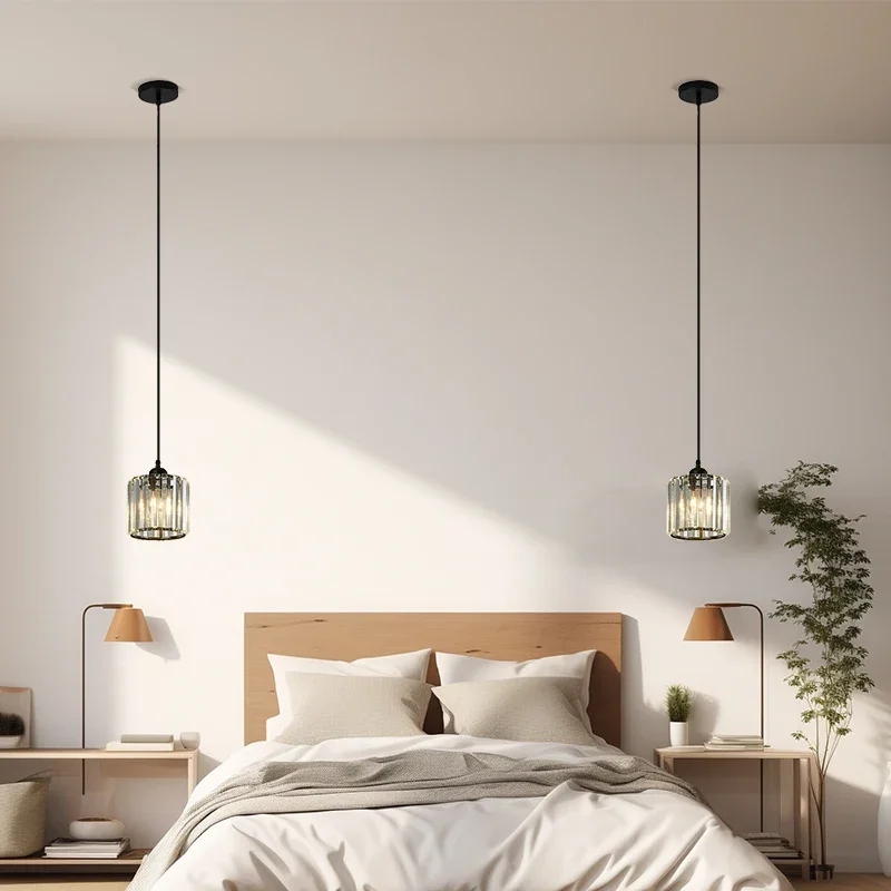 

Светодиодная креативная хрустальная потолочная люстра в европейском стиле для спальни, ресторана, коридора, прихожей, современная простая маленькая люстра