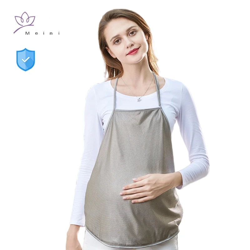 High quality 100% silver fiber maternity apron electromagnetic radiation protective clothing EMR shielding maternity clothes
