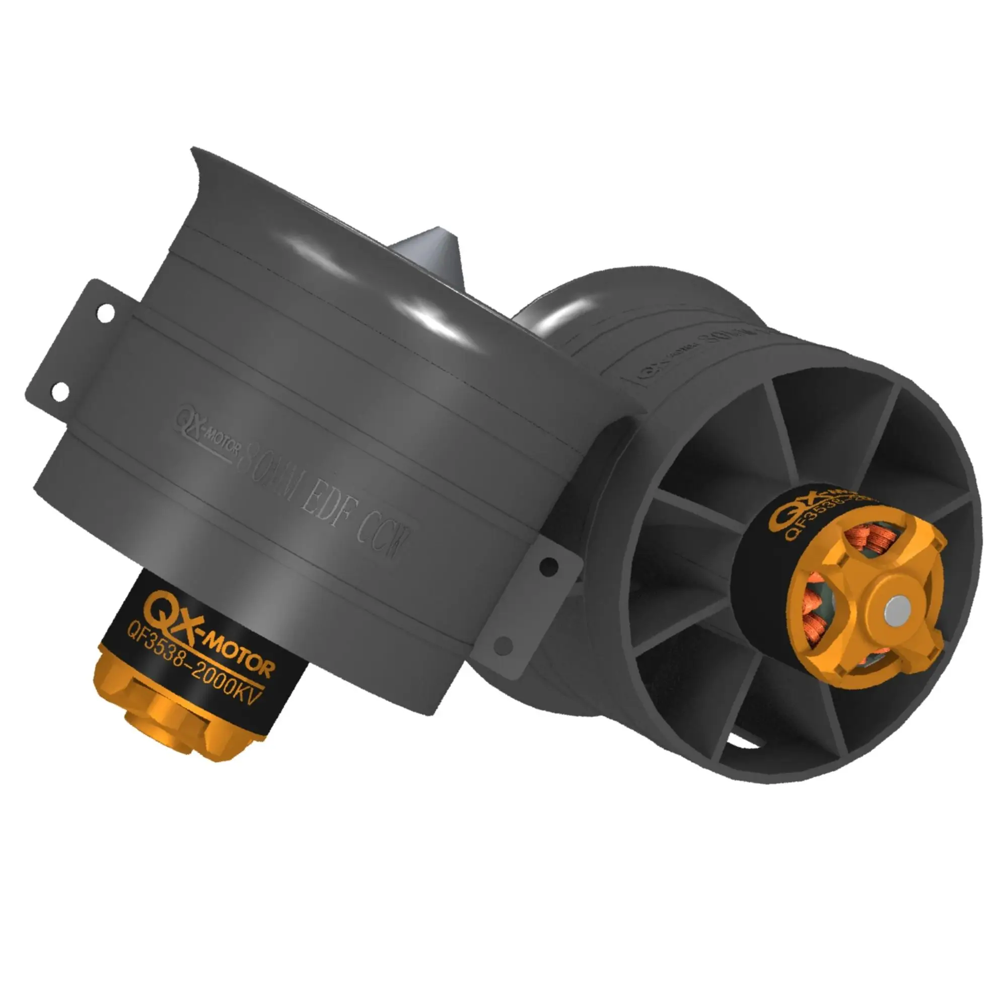 QX-Motor 80mm EDF 24V QF3538 12 Blades Fan 2000KV 6s Brushless Motor with 120A ESC For Aircraft remote control toy spare parts