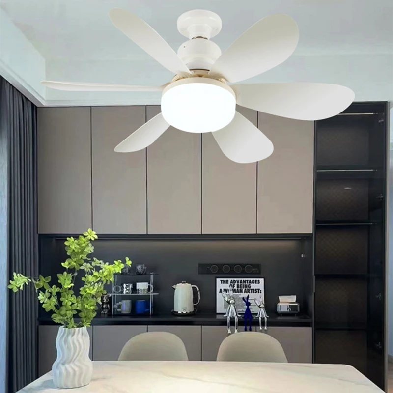 LED Lights 40W Ceiling Fan Light E27 With Remote Control For Dimming, Living Room, Study, Household Use Light Fixture