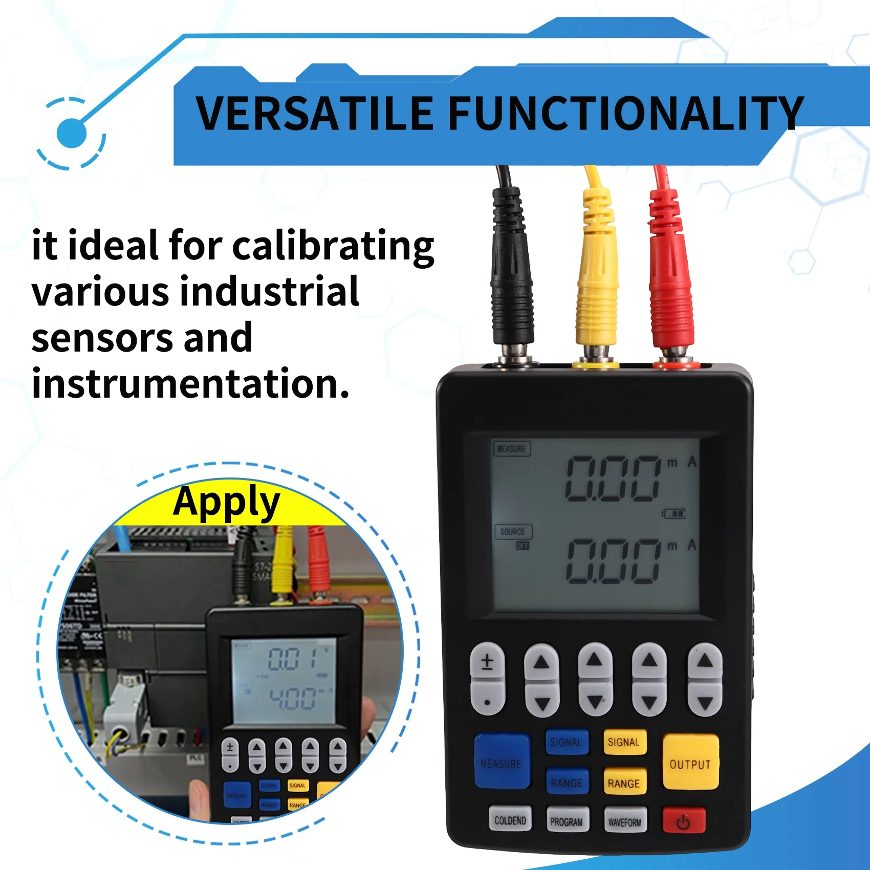 ABFA Multifunction Signal Generator 4-20Ma Current Voltage Temperature RTD Thermocouple Signal Source Handheld Calibrator