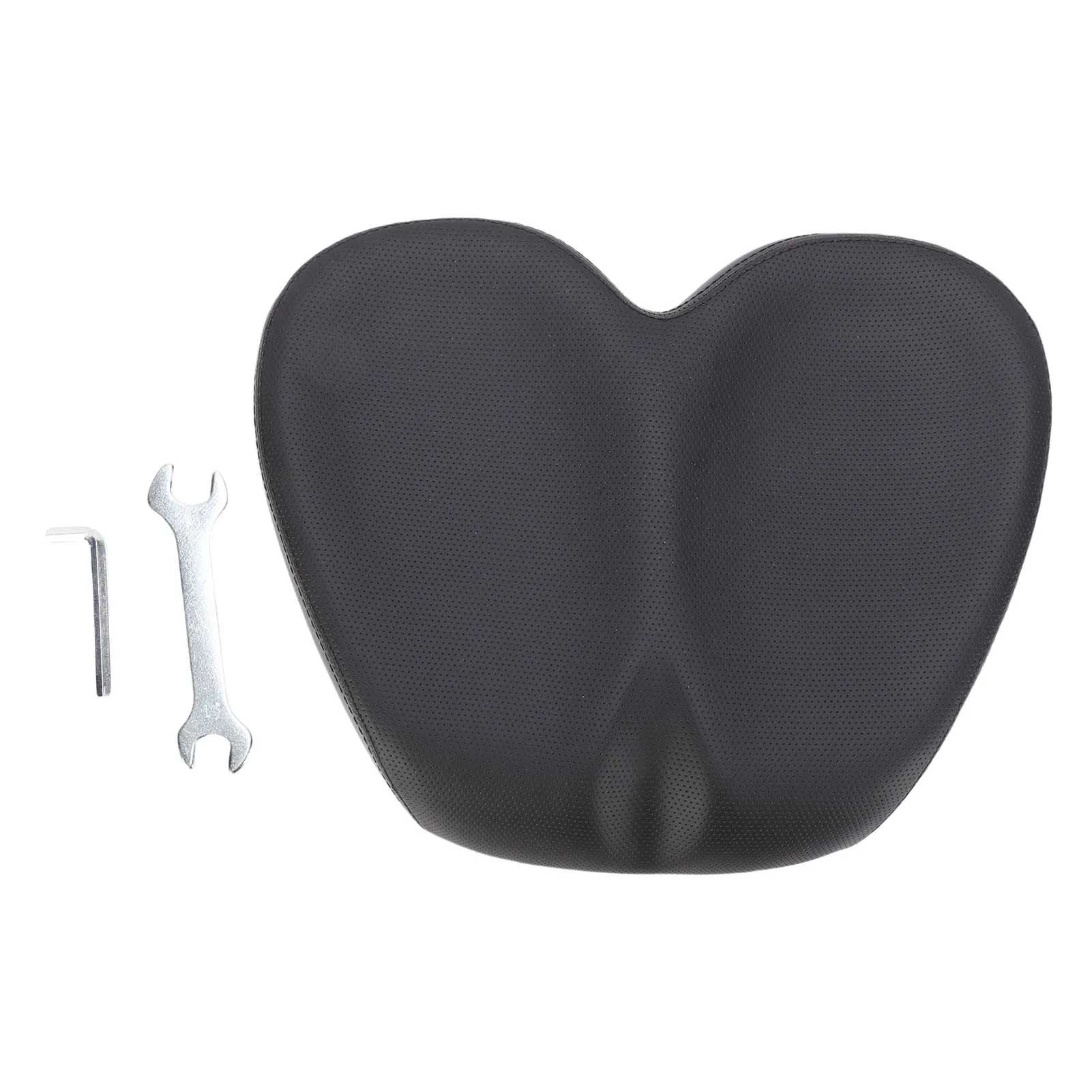 

Noseless Bike Saddle PU Leather Soft Shock Absorbing Wide Bike Seat Cushion for Mountain Bike Shock Absorbing Bike Seat Cushion