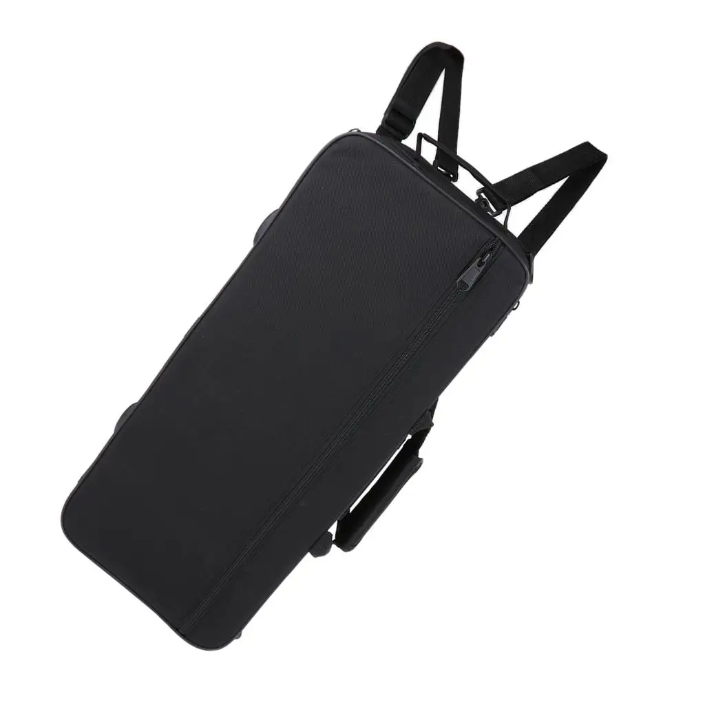 Trumpet Carrying Case Hand Carry & Shoulder Bag Backpack Foam Padded Inner 530x230x150mm