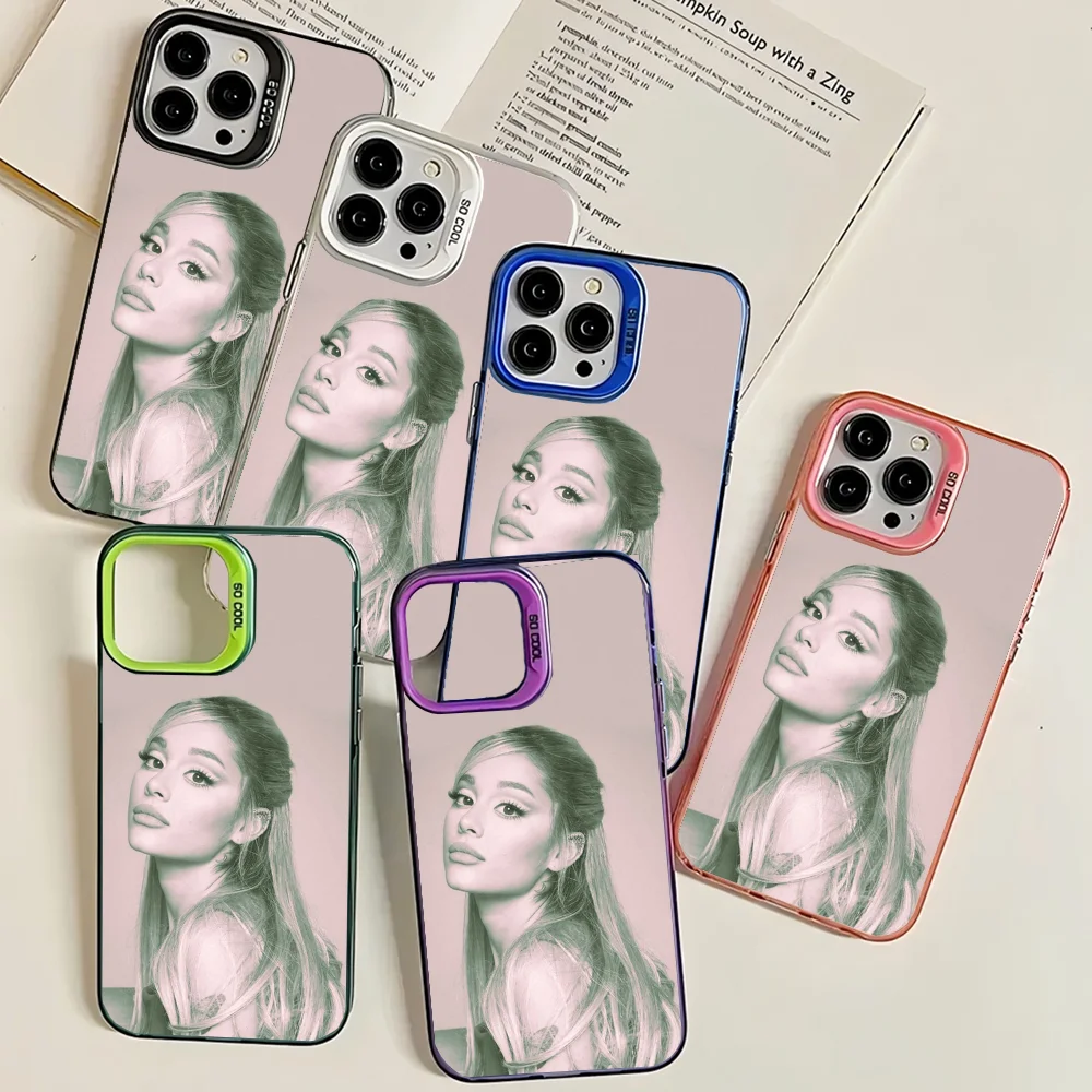 A-Ariana Grande The Boy Is My Phone Case IMD Color Silver Shell For IPhone 16 15 14 13 12 11 Pro Max Plus