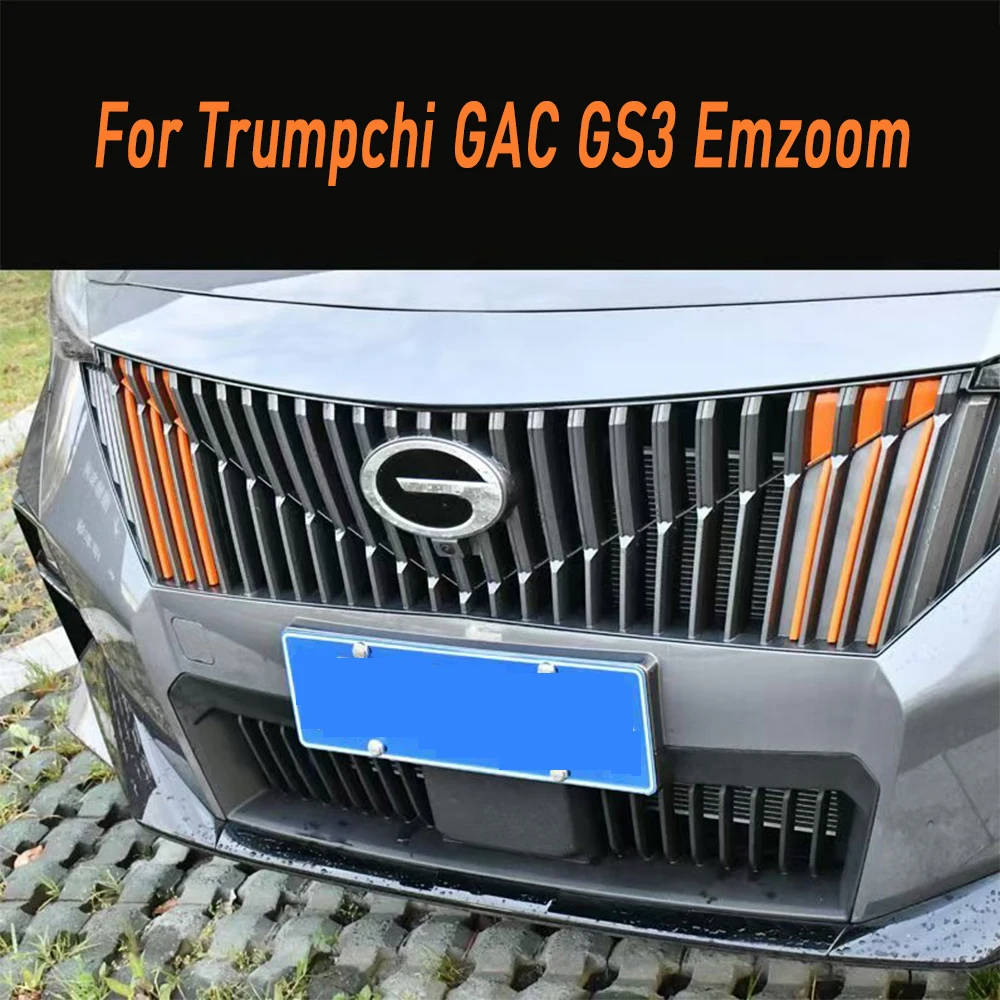 

For Trumpchi GAC GS3 Emzoom 2023-2024 Accessories Plastics Car Front Grille Hood Engine Decor Sticker Cover Look Trim Moulding