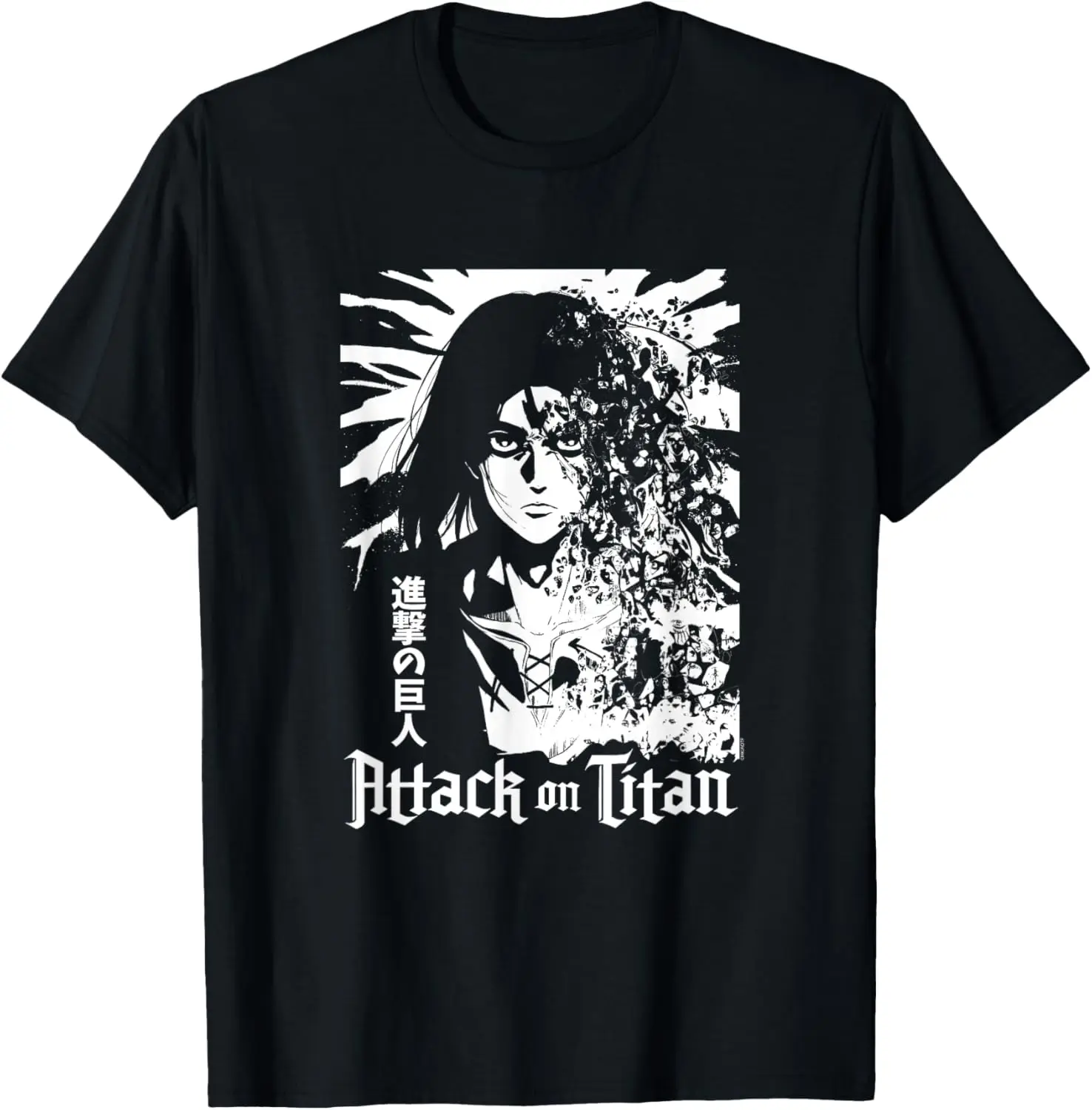 

Men's Anime Attack on Titan Eren Yeager Pattern T-shirt Unisex Cotton Short Sleeve Stylish Casual Streetwear Oversized