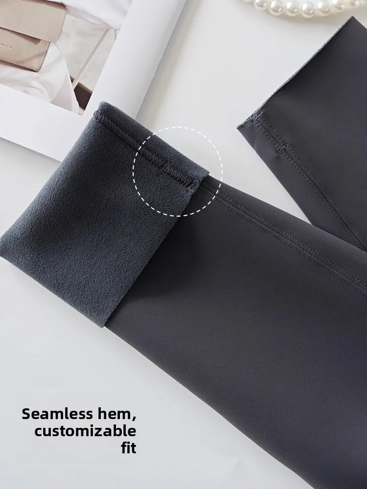 High Waist Thiened Fce Yoga Pants Women's Winter Warm arkskin Pants Spor Slimming a Long Leggings