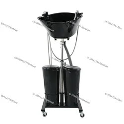 Portable Barber Store Vertical Shampoo Basin Home Tilt Shampoo Tray Pregnant Elderly Electric Double Barrel Shampoo Beds