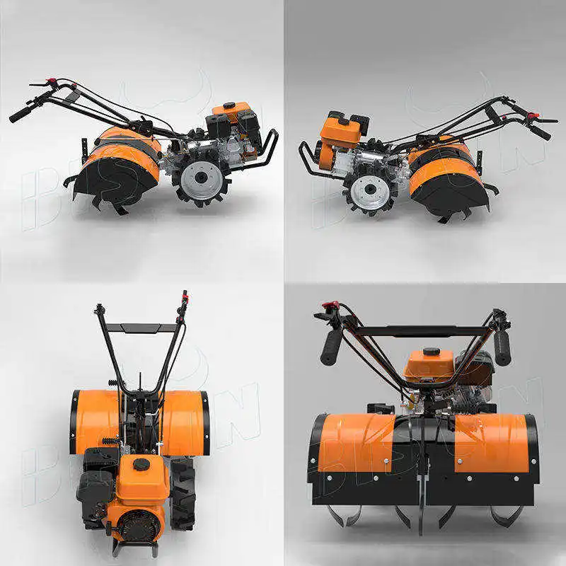 BISON(CHINA) Diesel Engine Hand Push Power Tiller High Productivity Multifunctional Garden & Farm Use 1 Year Warranty 120kg