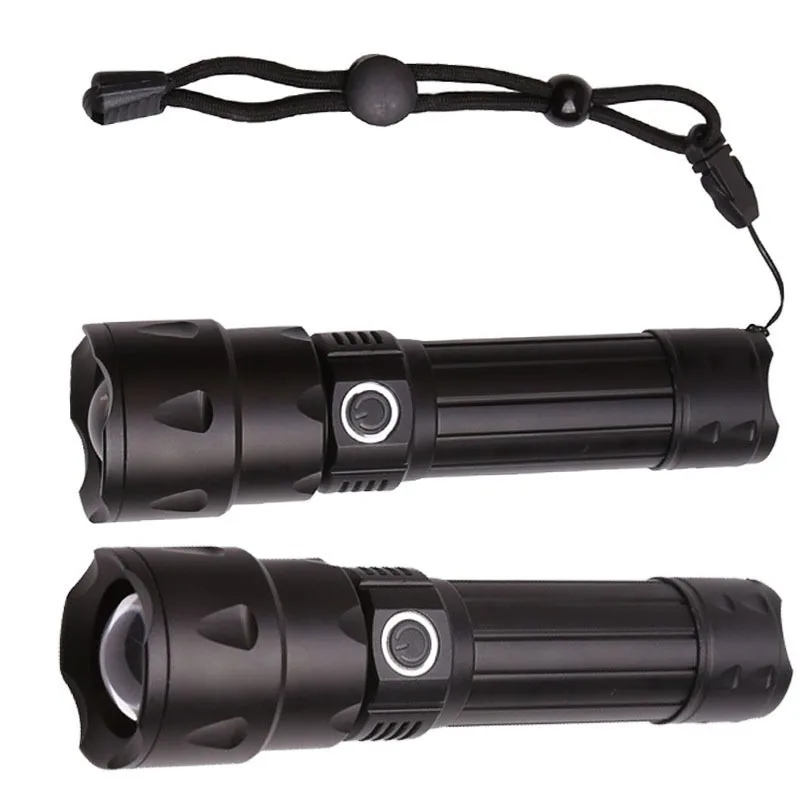 P50 Zoomable High-Power Flashlight - Ultra-Bright, Large Capacity, USB Rechargeable, Long-Lasting for Outdoor Lighting