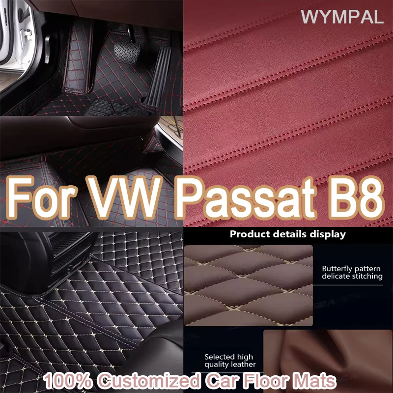 

Роскошные автомобильные коврики на заказ для VW Passat B8 2016 2017 2018 2019 2020, авто роскошные кожаные мужские и женские автомобильные коврики, полные