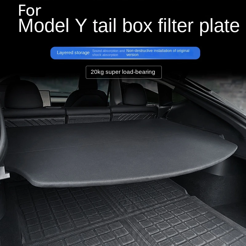 For Tesla Model Y Trunk Cover Curtain Partition Tailgate Accessories Outdoor Camping Folding Table Rear Racks Organizador