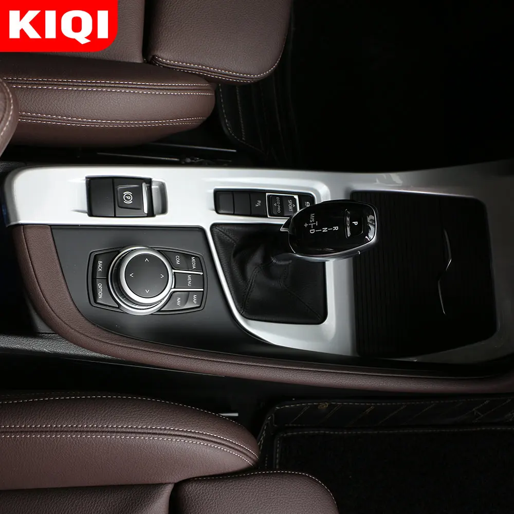 Car Central Conrol Gear Panel Cover Trim For BMW X1 F48 X2 F47 2016 - 2022 Gear Shift Knob Panel Decoration Sticker Accessores