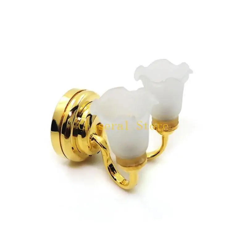 1:12 Dollhouse Mini Living Room Bracket Light Simulation Living Room Wall Sconce Mini Wall Lamp Kid Dollhouse Furniture view 4