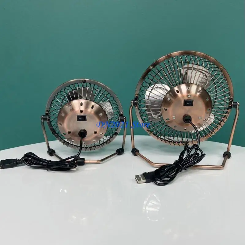 F3KE 4/6inch USB Desk Fan Portable Table Cooling Fan Adjustable 360 Degree Rotatable