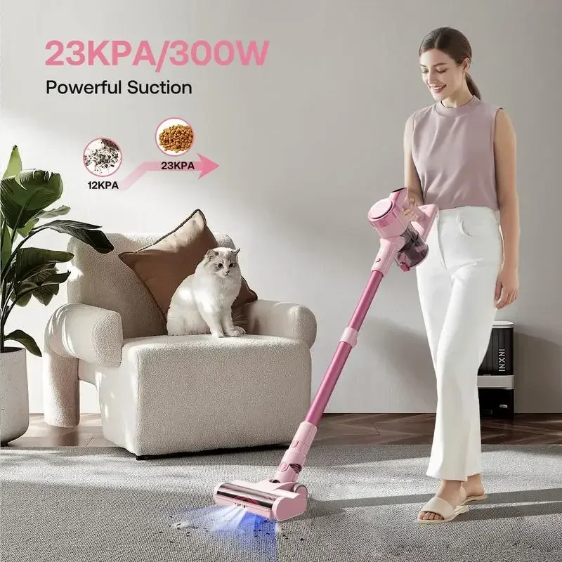 Homeika Cordless Vacuum Cleaner, 300W 23KPa Lightweight Stick Vacuum with 48mins Runtime Battery, 3 Suction