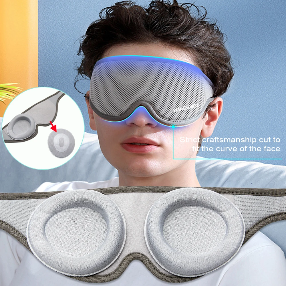 3D uyku maskesi değiştirilebilir göz soket kontur macun siperliği blok dışarı işık uyku yardım Eyepatch göz kapağı şekerleme seyahat Relax