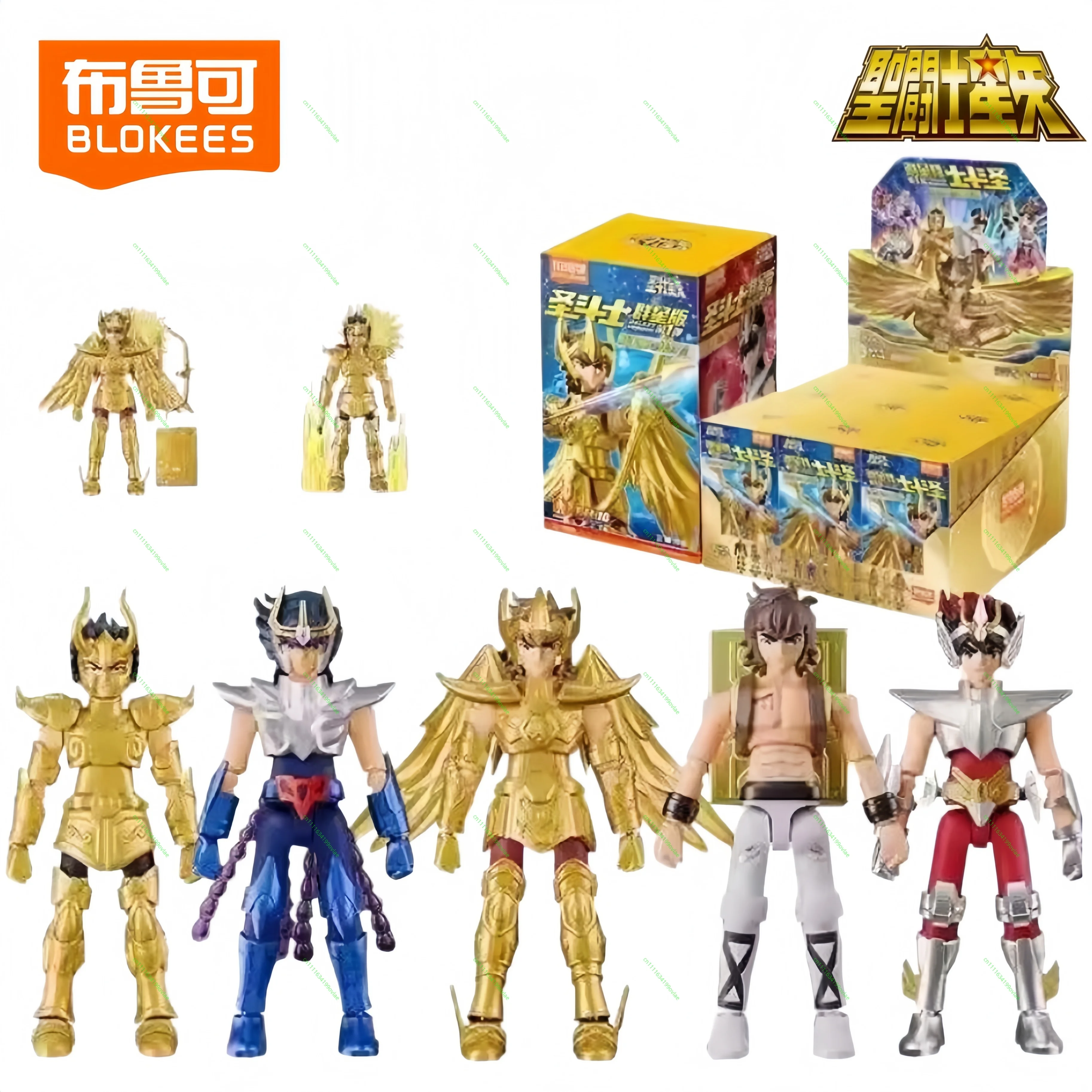 Genuine Blokees Saint Seiya Galaxy V01 Sagittarius Aiolos Hidden Chase Shiny Assembled Figure Desktop Collectible Hobby Gift