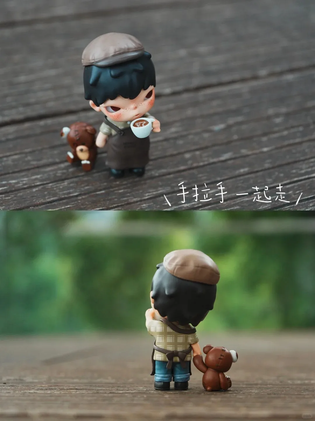 

POPMART Hirono Series Coffee Figurine and Travel Bag Peripheral Blind Box Cute and Interesting Toy Surprises for Collection Gift