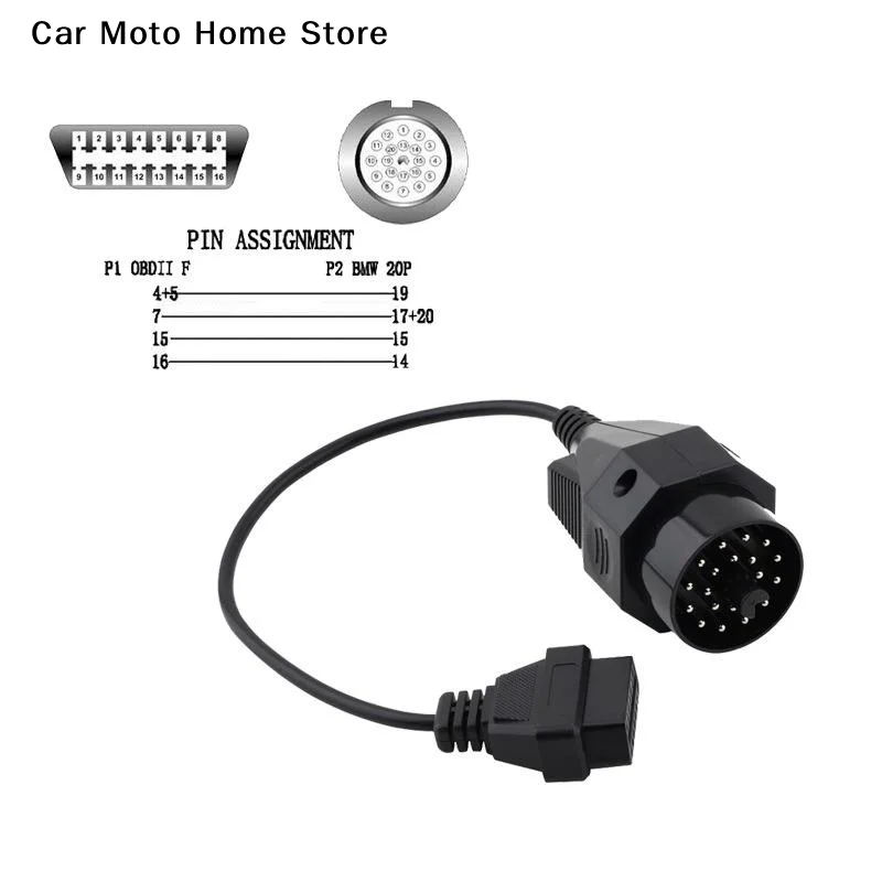 

【DM】20pin II Adapter 20 PIN To 2 16 PIN Female Connector E36 E39 X5 Z3