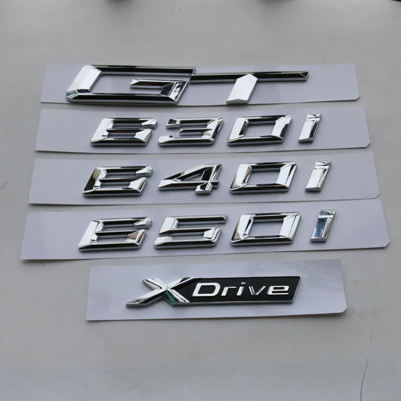 

3D for Bmw 6 Series 640i 650i 630i 640d 630d Xdrive GT Rear Boot Tailagte Lid Number Lettering Decal Car Badge Emblem Logo