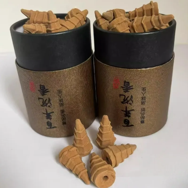 50g Hainan Agarwood Handmade Reverse Flow Tower Incense Home Indoor Advanced Lasting Fragrance Relaxing Purifying Aromatherapy
