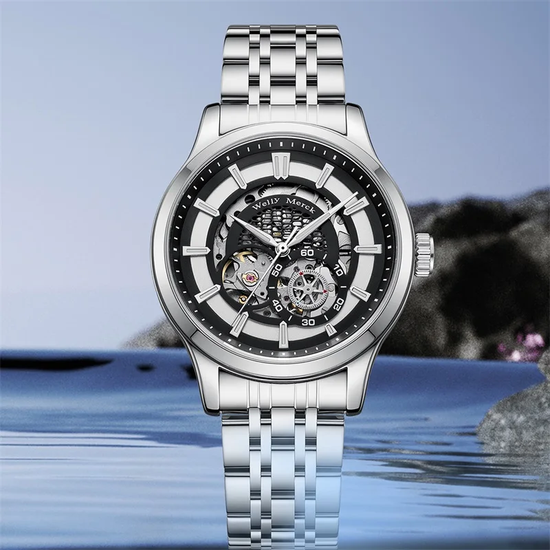 WM Watch Automatic Mechanical Watches Water Resistant Classic Casual Business Man Watch Welly Merck Watcher WM095
