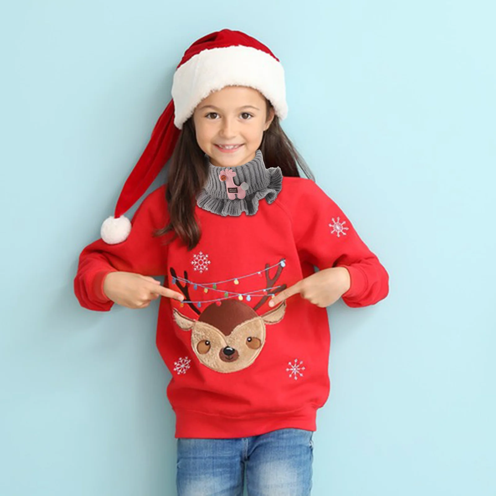 

Kids Cartoon Scarf Toddler Winter Warm Knitted Neck Warmer Soft Durable Kids Scarf Girls Boys Winter Neck Wrap