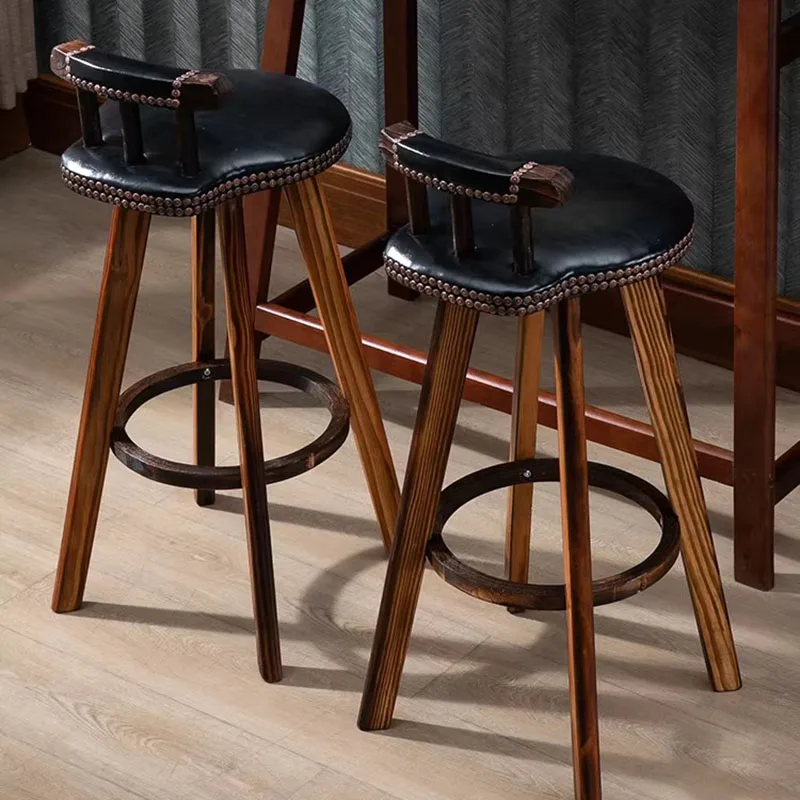 Tabourets de bar en bois pour cuisine, bureau, style nordique, design minimaliste, chaises de bar modernes, banquette relaxante, meubles tendance